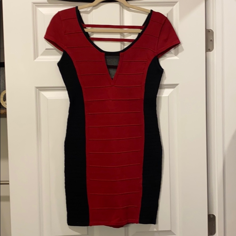 WOW Couture Red & Black tshirt Dress